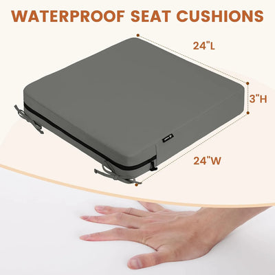 Favoyard Waterproof Outdoor Seat Cushions Set of 2