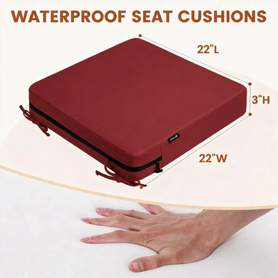 Favoyard Waterproof Outdoor Seat Cushions Set of 2