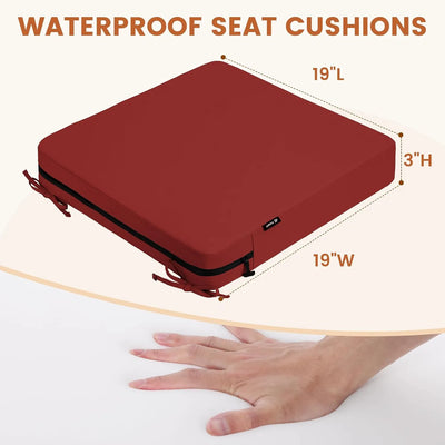 Favoyard Waterproof Outdoor Seat Cushions Set of 2