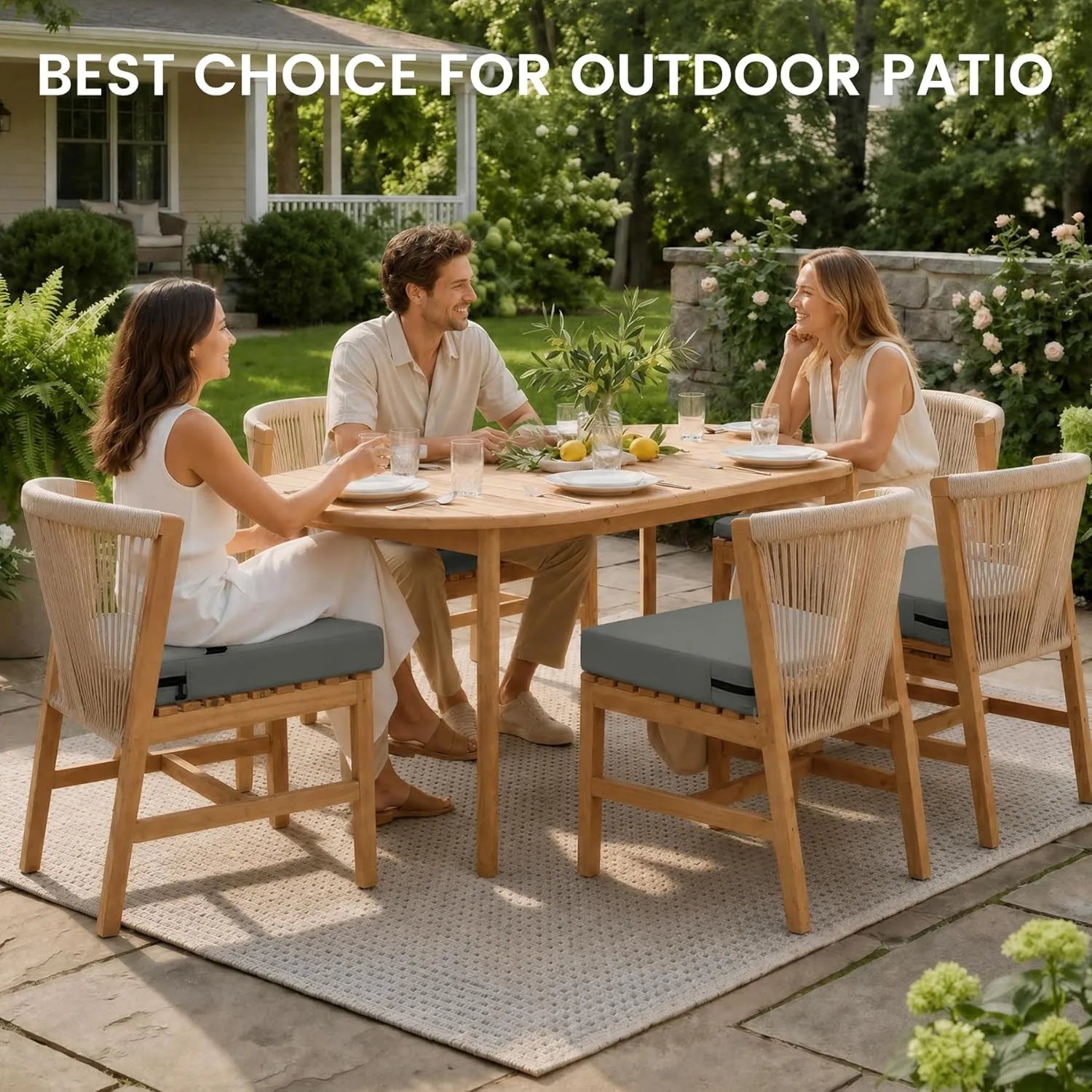 Favoyard Waterproof Outdoor Seat Cushions Set of 2