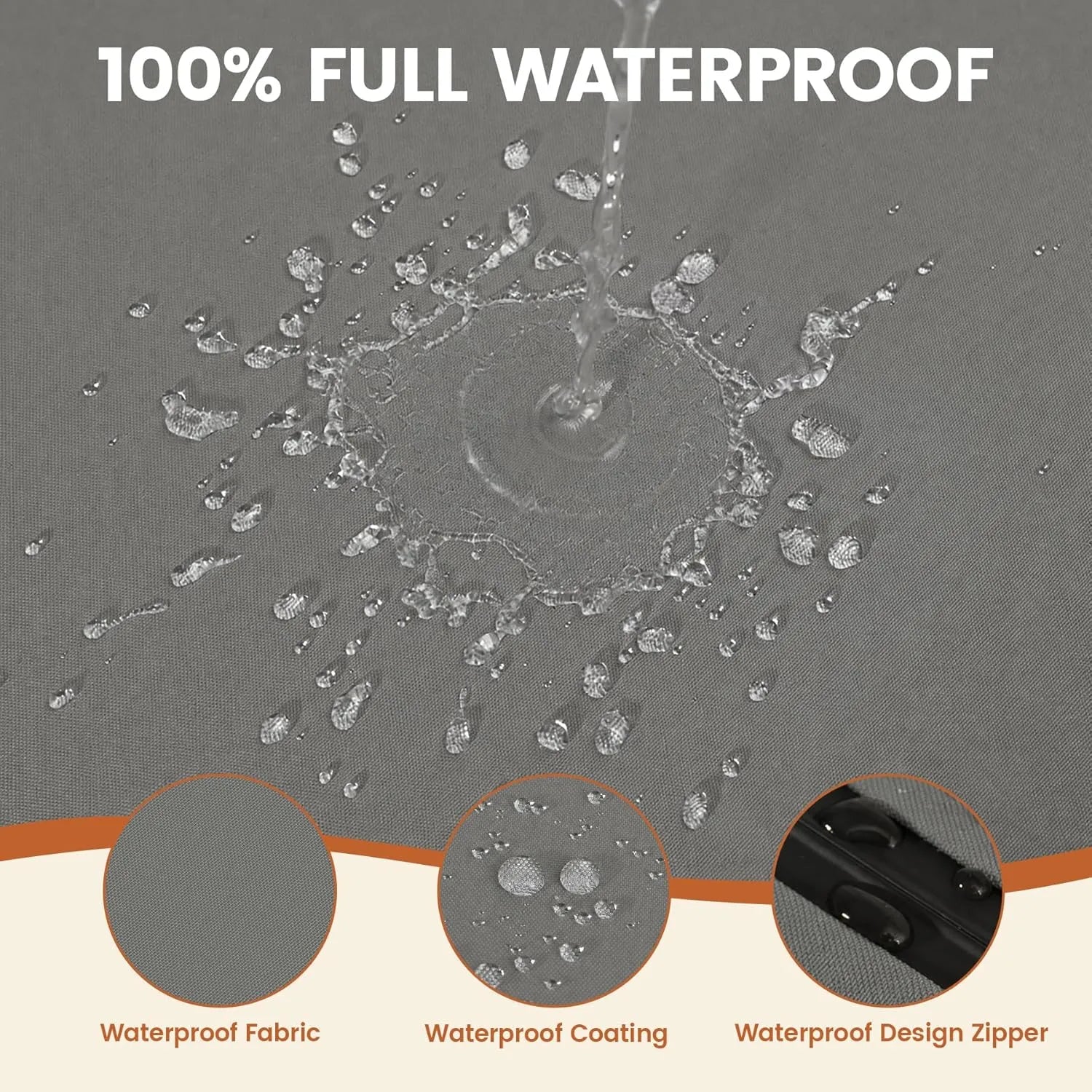 Favoyard Waterproof Outdoor Seat Cushions Set of 2