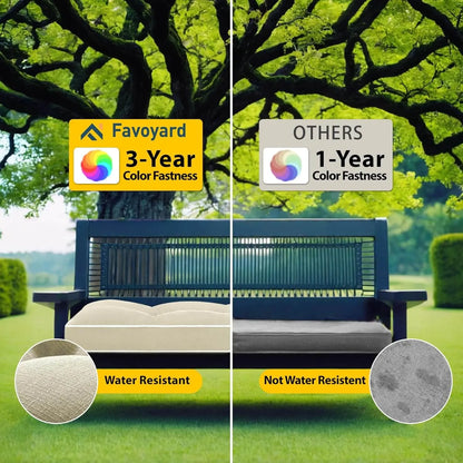 Favoyard patio cushions with 3-year color fastness