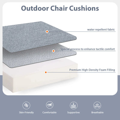 Favoyard outdoor chair cushion with detailing features 