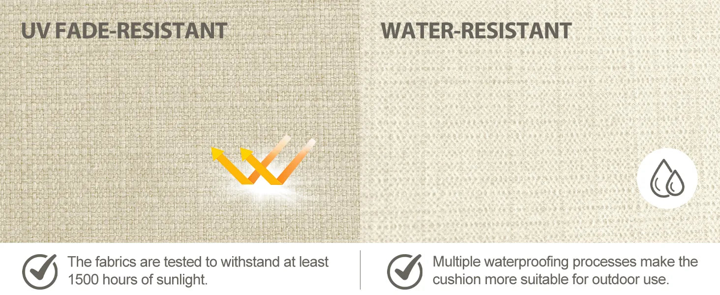 UV fade-resistant and water-resistant properties of Favoyard cushions