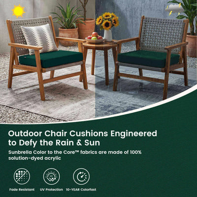 Favoyard Luxury Outdoor Cushion Set of 2 Featuring Sunbrella® Fabric & Signature Comfort Core
