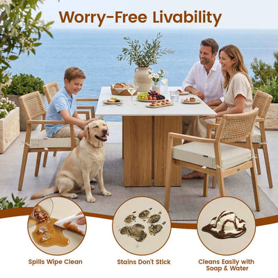 Favoyard Luxury Outdoor Cushion Set of 2 Featuring Sunbrella® Fabric & Signature Comfort Core