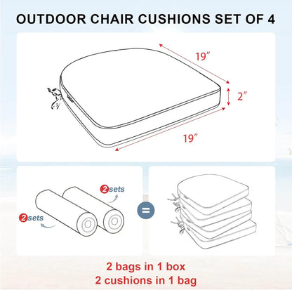 Favoyard outdoor chair pad set of 4