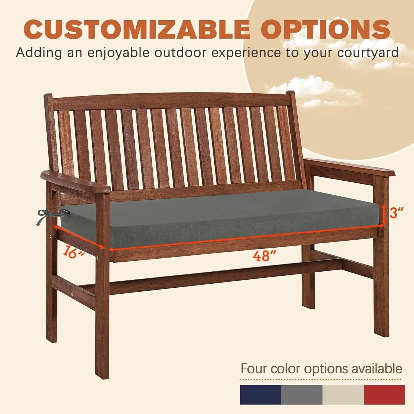 Rainproof Patio Furniture Cushion Favoyard