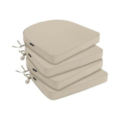 Favoyard beige seat cushions with ties 
