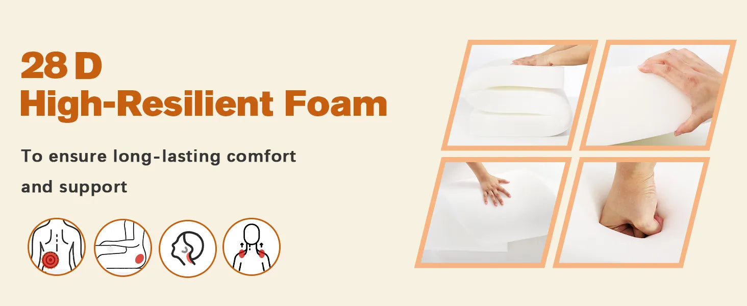 Favoyard outdoor cushions with 28D High-Resilient Foam