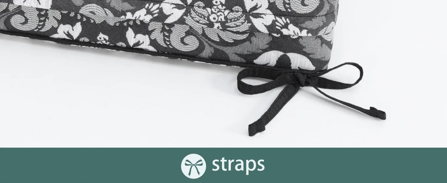 Outdoor chair cushions deep seating with straps