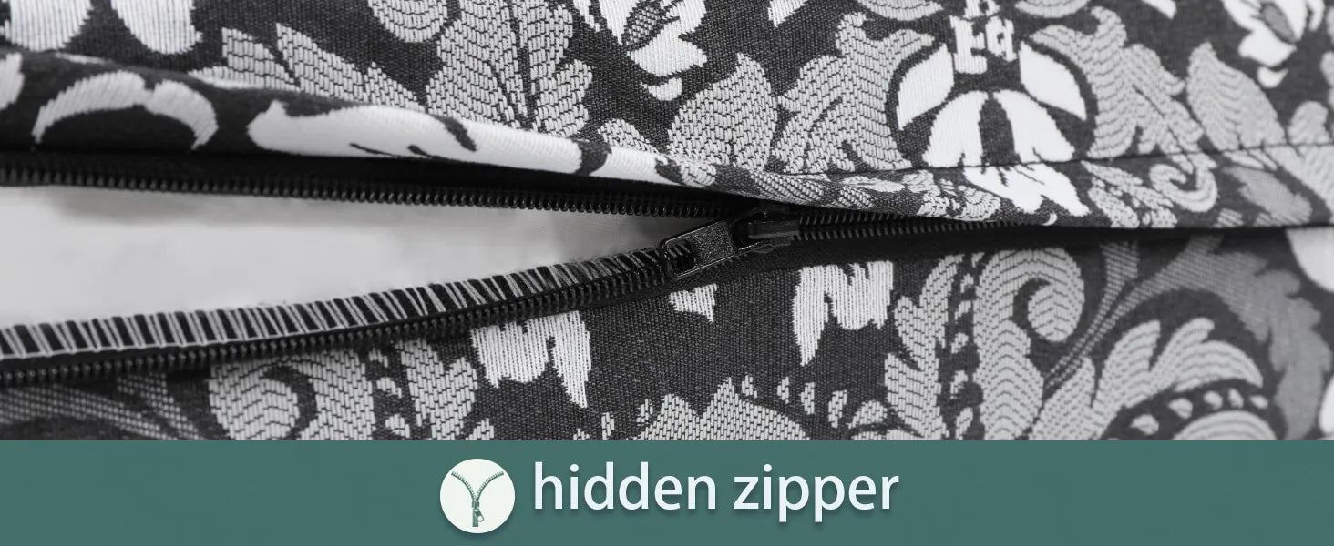 Deep seating replacement cushions for outdoor furniture hidden zipper