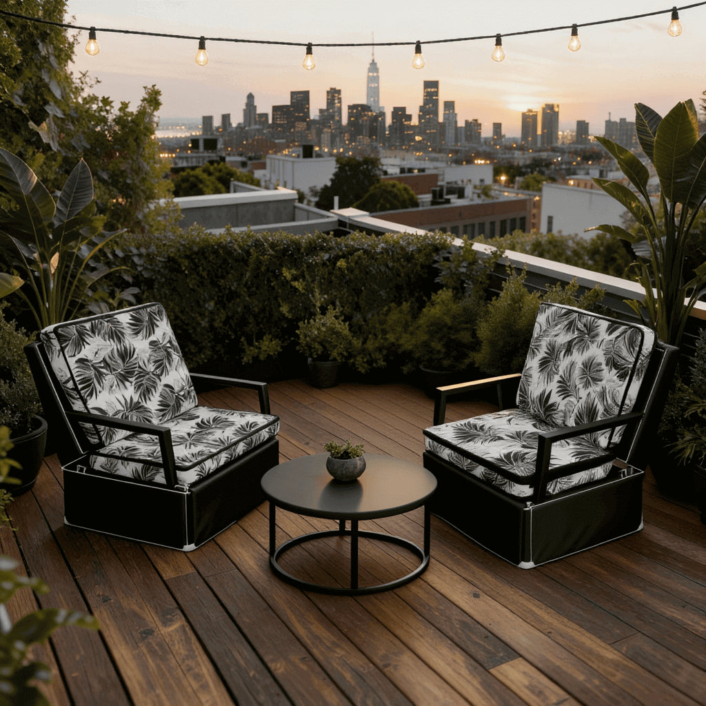 Cushions for outdoor deep seating furniture