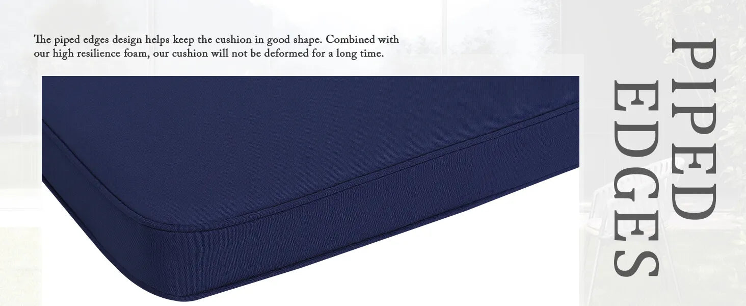 Favoyard Navy blue mattress cover with piped edges 