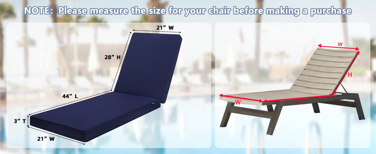 measure the size before making purchase for Favoyard waterproof outdoor seat pads  