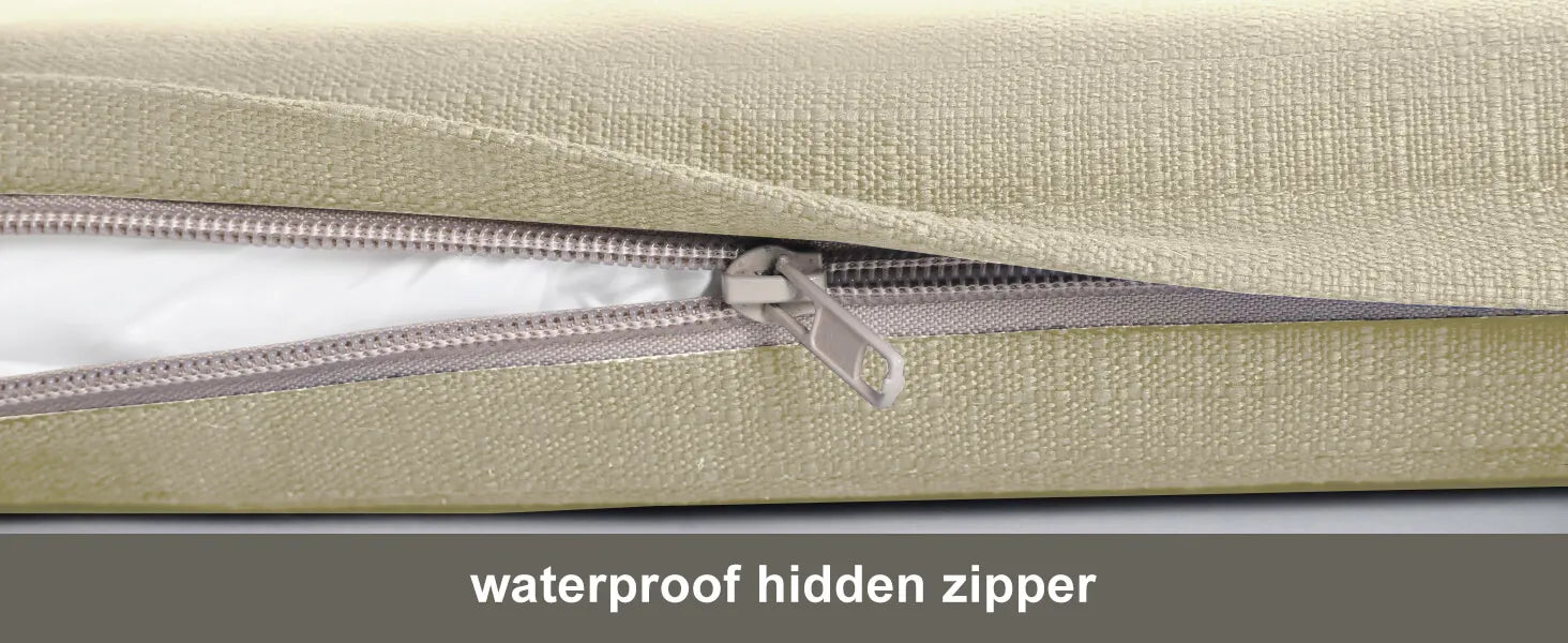 Favoyard outdoor cushion with waterproof hidden zipper 