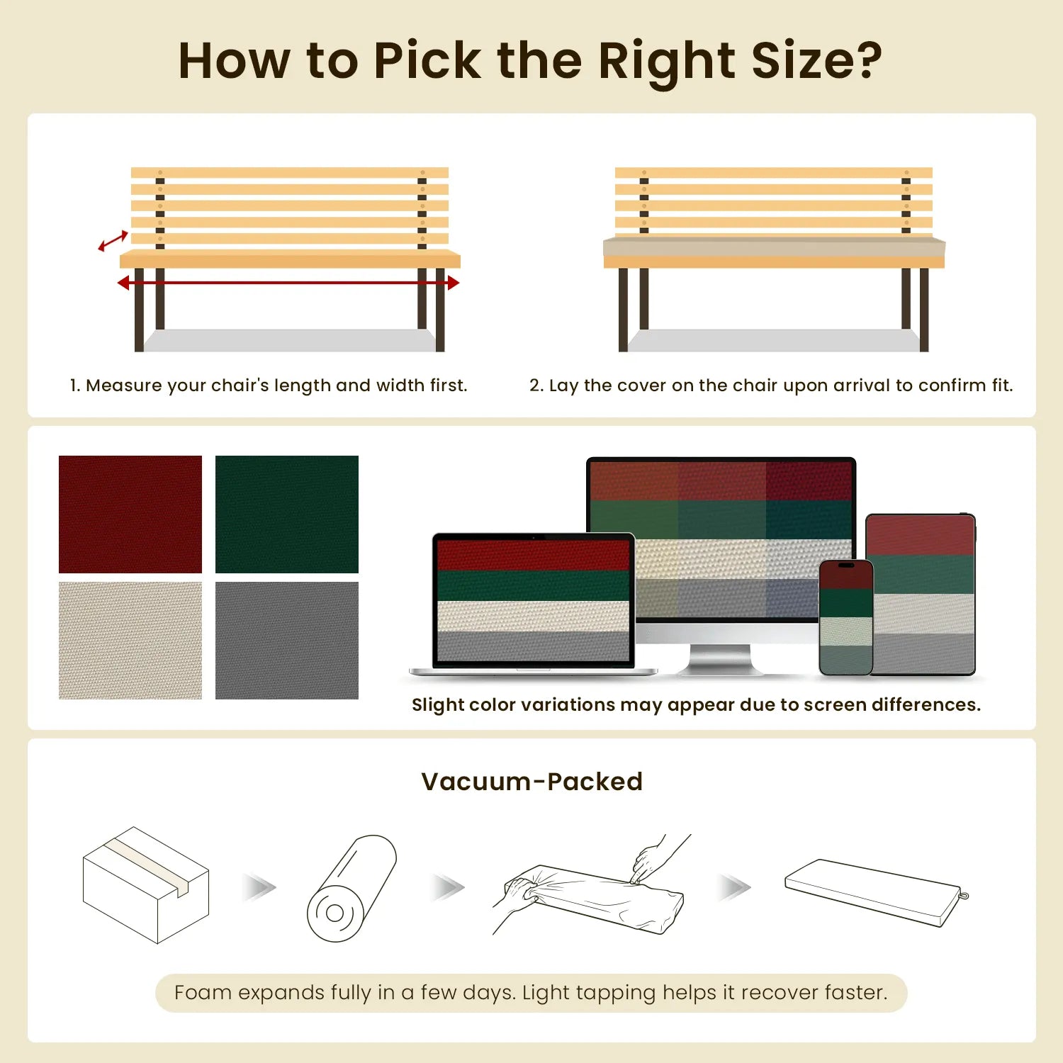 Favoyard® Luxury Outdoor Cushion - Featuring Sunbrella® Fabric & Signature High-Comfort Core