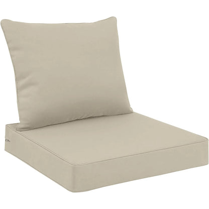 Beige deep outdoor seat cushion of Favoyard
