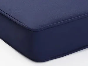 Piped edges of Favoyard lounge chair pads